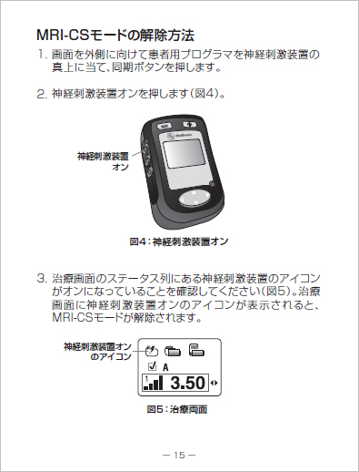 MRI-CSモードの起動方法